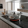 Oala cu capac Blaumann, Gourmet, 30 cm, inox, argintiu
