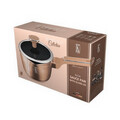 Cratita cu capac Kikoza , Kikoza Milano, 16 cm, 1.2 L, aluminiu forjat, roz