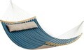Hamac dublu captusit 200x140 cm, cu bare din bambus curbate detasabile, perna inclusa, max 225 kg, poliester