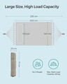 Hamac dublu captusit 200x140 cm, cu bare din bambus curbate detasabile, perna inclusa, max 225 kg, poliester