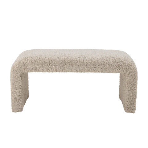 Bancheta, Bloomingville, Bobbie, 100x45x45 cm, lemn de pin/placaj/poliester, natural