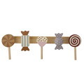 Cuier pentru copii, Bloomingville, Rudy, 42x7x14 cm, FSC 100%, MDF/lemn de fag, multicolor