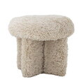Taburet, Bloomingville, Frikka, 43x39 cm, MDF/poliester, natural