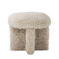 Taburet, Bloomingville, Frikka, 43x39 cm, MDF/poliester, natural