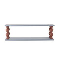 Raft de perete, Bloomingville, Bibiola, 80x20x26 cm, MDF/lemn de brad, albastru