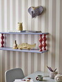 Raft de perete, Bloomingville, Bibiola, 80x20x26 cm, MDF/lemn de brad, albastru