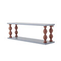 Raft de perete, Bloomingville, Bibiola, 80x20x26 cm, MDF/lemn de brad, albastru