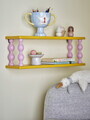 Raft de perete, Bloomingville, Bibiola, 60x17x21.5 cm, MDF/lemn de brad, galben