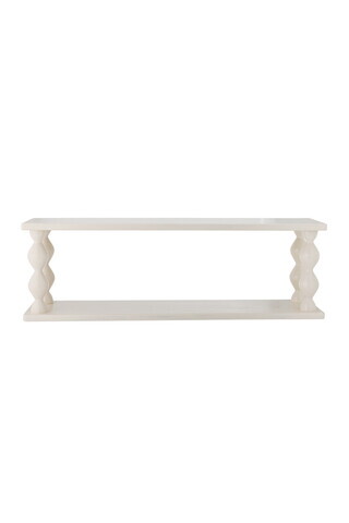 Raft de perete, Bloomingville, Salino, 80x20x26 cm, MDF/lemn de brad, alb
