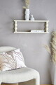 Raft de perete, Bloomingville, Salino, 60x17x21.5 cm, MDF/lemn de brad, alb