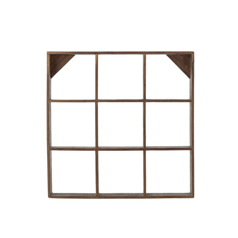 Raft de perete, Bloomingville, Tilo, 53x10x53 cm, lemn reciclat, maro