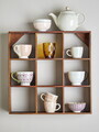 Raft de perete, Bloomingville, Tilo, 53x10x53 cm, lemn reciclat, maro