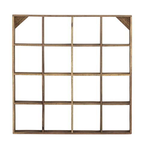 Raft de perete, Bloomingville, Tilo, 70x10x70 cm, lemn reciclat, maro