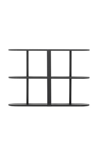 Raft de perete, Bloomingville, Vicente, 80x19x55.5 cm, MDF/lemn de pin, negru