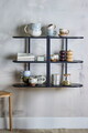 Raft de perete, Bloomingville, Vicente, 80x19x55.5 cm, MDF/lemn de pin, negru