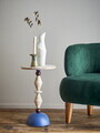 Masuta de cafea, Bloomingville, Mannelli, 30x49 cm, lemn de brad/MDF, albastru/natural