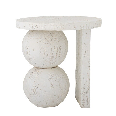 Masuta de cafea, Bloomingville, Tally, 46x46 cm, rasina/pulbere de piatra, alb