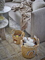 Set 2 cosuri, Bloomingville, Agnes, 26x26 cm, 32x32 cm, zambila de apa impletita, multicolor