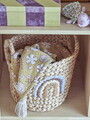 Set 2 cosuri, Bloomingville, Agnes, 26x26 cm, 32x32 cm, zambila de apa impletita, multicolor