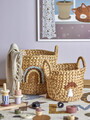 Set 2 cosuri, Bloomingville, Agnes, 26x26 cm, 32x32 cm, zambila de apa impletita, multicolor