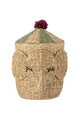 Cos cu capac, Bloomingville, Bobo, 35x35x50 cm, zambila de apa impletita, natural