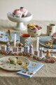 Jucarie aniversara, Bloomingville, Junaid Birthday v1, 38x5x11 cm, FSC 100%, MDF/lemn de fag, multicolor
