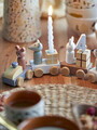 Jucarie aniversara, Bloomingville, Junaid Birthday v2, 38x5x11 cm, FSC 100%, MDF/lemn de fag, multicolor