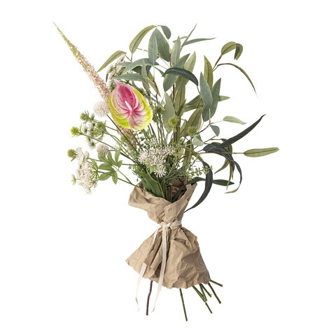 Buchet flori artificiale, Bloomingville, Blush, 30x80 cm, polietilena/fier/textil, roz