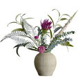 Buchet flori artificiale, Bloomingville, Crown, 30x80 cm, polietilena/fier/textil, rosu