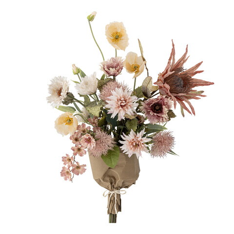 Buchet flori artificiale, Bloomingville, Dust, 40x109 cm, poliester/polietilena, roz