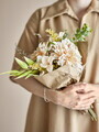 Buchet flori artificiale, Bloomingville, Glow, 23x46 cm, poliester/polietilena, natural