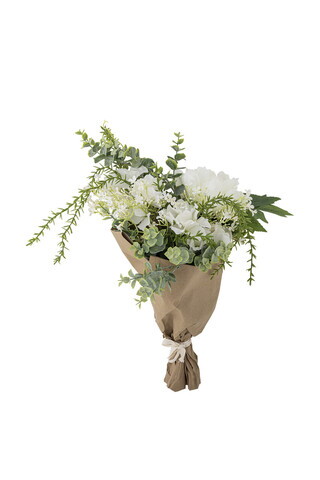 Buchet flori artificiale, Bloomingville, Lustre, 23x43 cm, poliester/polietilena, alb