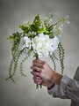 Buchet flori artificiale, Bloomingville, Lustre, 23x43 cm, poliester/polietilena, alb