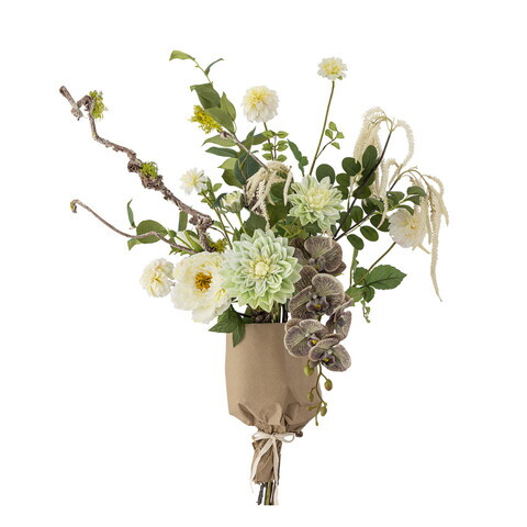 Buchet flori artificiale, Bloomingville, Rise, 40x109 cm, poliester/polietilena, alb