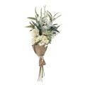 Buchet flori artificiale, Bloomingville, Symphonie, 30x103 cm, polietilena/fier/textil, alb