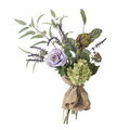 Buchet flori artificiale, Bloomingville, Whisper, 30x80 cm, polietilena/fier/textil, mov