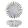 Bol decorativ, Bloomingville, Harmonia, 17.5x6 cm, marmura, alb