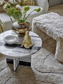 Bol decorativ, Bloomingville, Harmonia, 17.5x6 cm, marmura, alb