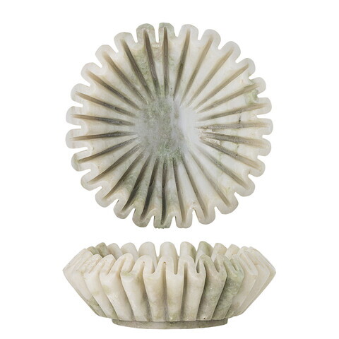 Bol decorativ, Bloomingville, Harmonia, 17.5x6 cm, 100 ml, marmura, verde