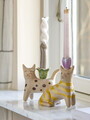 Set 2 suporturi lumanari, Bloomingville, Mamie, 12x7.5x16 cm, ceramica, multicolor