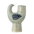 Suport pentru lumanari, Bloomingville, Trudy, 9x6x12.5 cm, ceramica, albastru