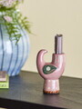 Suport pentru lumanari, Bloomingville, Trudy, 9x6x12.5 cm, ceramica, roz