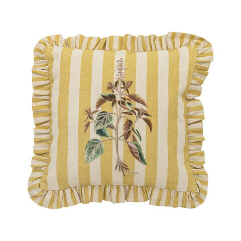 Perna decorativa, Bloomingville, Camila, 35x35 cm, bumbac, galben