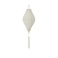Decoratiune suspendata, Bloomingville, Pomp, 20x39 cm, poliester/bambus, alb