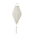 Decoratiune suspendata, Bloomingville, Pomp, 26x50 cm, poliester/bambus, alb