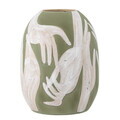 Vaza decorativa, Bloomingville, Adalena, 23.5x30.5 cm, ceramica, verde