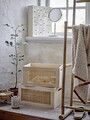 Set de baie 2 piese, Bloomingville, Bea, 8x11 cm, 8x18 cm, ceramica, natural