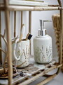 Set de baie 2 piese, Bloomingville, Bea, 8x11 cm, 8x18 cm, ceramica, natural
