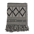 Pled, Bloomingville, Gutte, 130x160 cm, amestec bumbac, negru