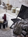 Pled, Bloomingville, Gutte, 130x160 cm, amestec bumbac, negru